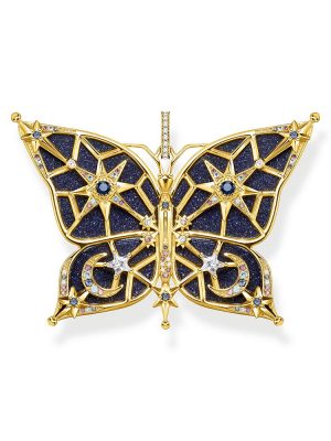 Thomas Sabo Anhänger - Schmetterling Stern & Mond - PE925-963-7 925 Silber vergoldet gold