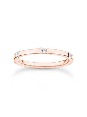 Thomas Sabo Ring - 50 925 Silber vergoldet, Zirkonia roségold
