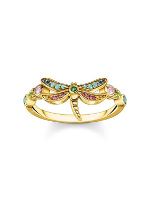 Thomas Sabo Ring - 52 925 Silber vergoldet, Synthetischer Korund, Zirkonia gold