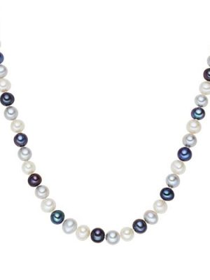 40cm 12,2-13,5mm Süßwasser Perlen Schmuck Halskette Kette Perlenkette Collier 