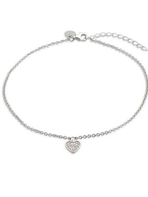 XENOX Fußkette / Fußband - Herz - XS3533 925 Silber silber