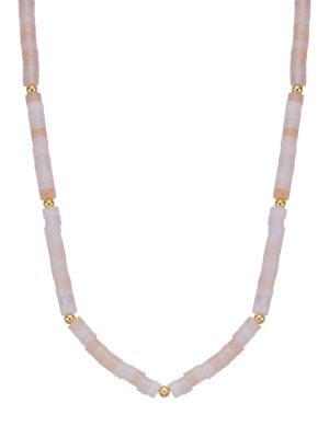 XENOX Halskette - XS91300G 925 Silber vergoldet, Edelstein gold