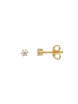 XENOX Ohrstecker - XS3515G 925 Silber vergoldet, Zirkonia gold