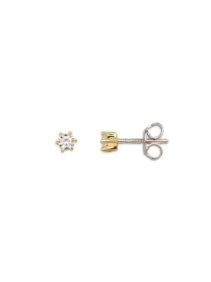 XENOX Ohrstecker - XS3516G 925 Silber vergoldet, Zirkonia gold