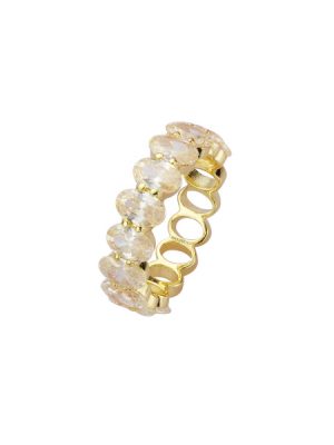 XENOX Ring - XS91254G/54 925 Silber vergoldet, Zirkonia gold