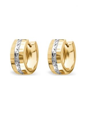 FAVS Creolen 88403401 585er Gelbgold, 585er Weißgold
