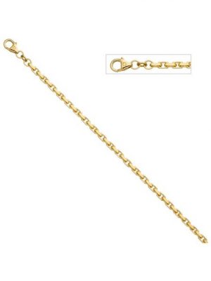 JOBO Goldarmband, Ankerarmband 585 Gold diamantiert 21 cm