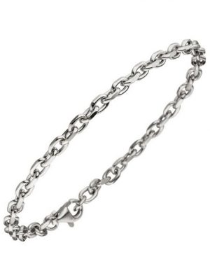 JOBO Silberarmband, Ankerarmband 925 Silber diamantiert 21 cm
