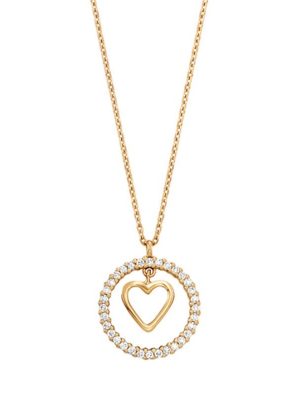 Julie Julsen Halskette - JJNE0951.3 925 Silber vergoldet, Zirkonia gold