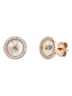 Julie Julsen Ohrstecker - JJER0914.2 925 Silber vergoldet, Perlmutt, Zirkonia rosegold