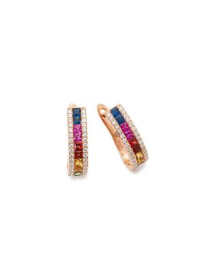 Palido Creolen - My Diary S5261R 750 Gold, Brillant, Edelstein rosegold