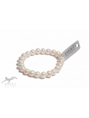 Perlenschmuck Süsswasser Perlen Armband ( 19 cm ) DI PERLE weiß