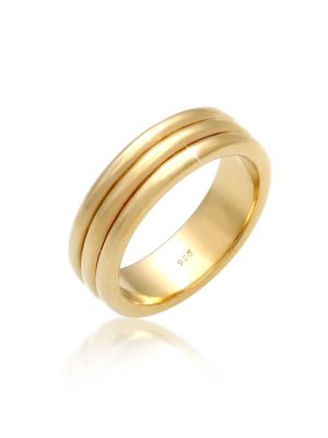 Ring Paarring Drei Ringe Trauring Hochzeit 925 Silber Elli Premium Gold
