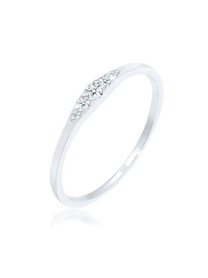 Ring Verlobungsring Diamant (0.07 Ct) Bridal 925 Silber DIAMONDS Silber