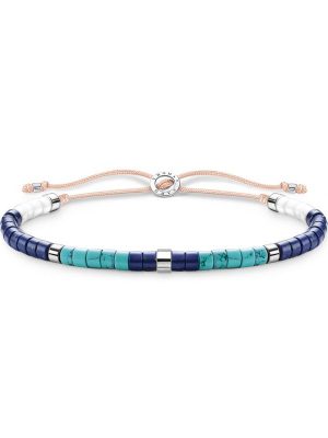 Thomas Sabo Armband - A2065-775-7-L20V 925 Silber, Edelstein, Textil blau