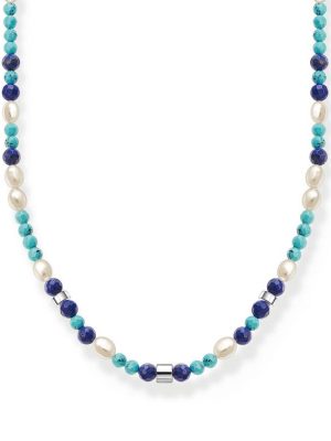 Thomas Sabo Halskette - KE2162-775-7-L45V 925 Silber, Edelstein blau