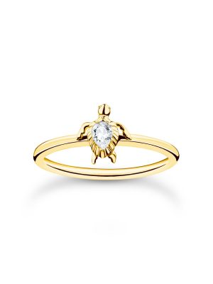 Thomas Sabo Ring - Schildkröte - TR2401-414-14 925 Silber vergoldet gold