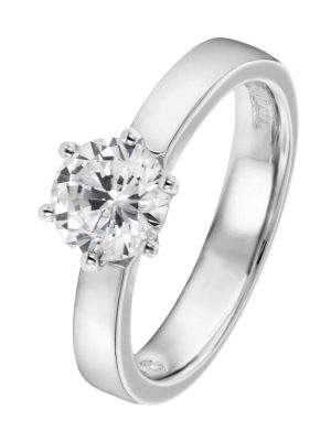 Verlobungsring 925er Silber Ring Solitär Brillant Diamanten Zirkonia Laura Mülle Verlobungsring 925er Silber Ring Solitär Brillant Diamanten Zirkonia Laura Mülle