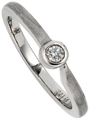 JOBO Fingerring "Diamant-Ring 0,08 ct.", 950 Platin