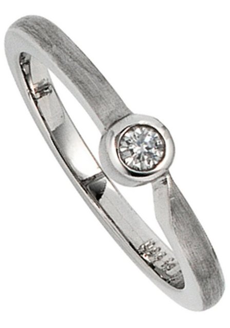 JOBO Fingerring "Diamant-Ring 0,08 ct.", 950 Platin