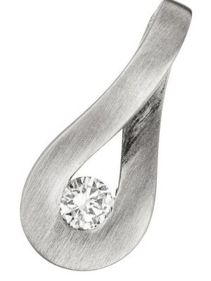 JOBO Kettenanhänger "Anhänger Tropfen", 950 Platin mit 1 Diamant