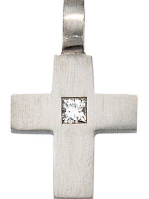 JOBO Kreuzanhänger "Anhänger Kreuz", 950 Platin mit 1 Diamant