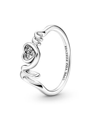 Pandora Ring - Mum Pavé Heart - 191149C01 925 Silber silber