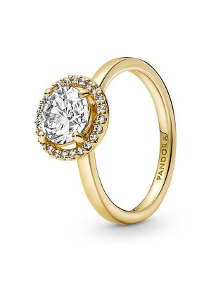 Pandora Ring - Sparkling Round Halo - 161234C01 925 Silber vergoldet gold