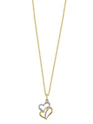 XENOX Halskette - XS3602G 925 Silber vergoldet, Zirkonia gold