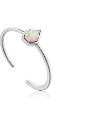 Damen-Damenring Opal Adjustable Ring 925er Silber Opal Ania Haie Silber