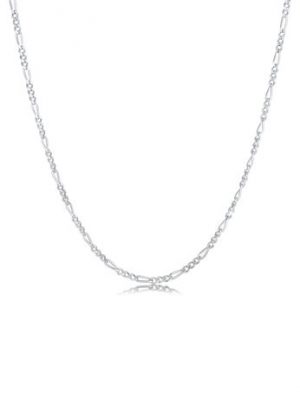 Kuzzoi Halskette Herren Figarokette Massiv Basic Trend 925 Silber, 50 cm