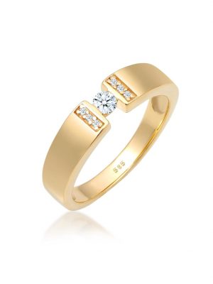 Ring Verlobung Diamant 0.14 Ct. 585 Gelbgold DIAMONDS Gold