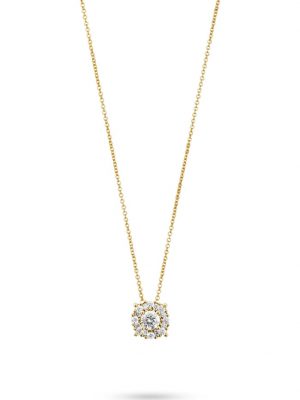 Damen-Kette 17 Diamant CHRIST C-Collection Gelbgold
