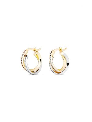 FAVS Creolen 88362462 375er Gelbgold, 375er Weißgold
