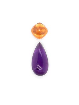 GEMS by Goettgen Edelstein Amethyst &- Mandarin Granat 4,79ct. &- 2,77ct.