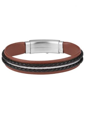 Jacques Lemans Armband S-B119A Leder, Edelstahl