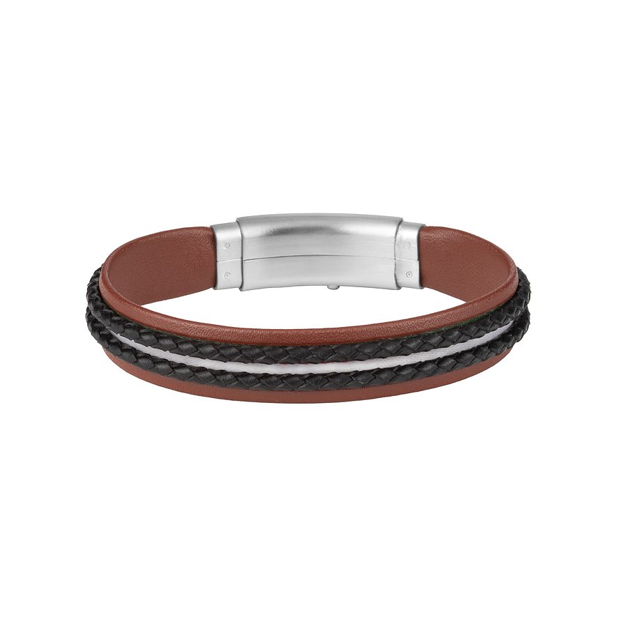 Jacques Lemans Armband S-B119A Leder, Edelstahl
