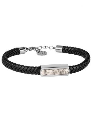 Jacques Lemans Armband S-B138A Leder, Edelstahl