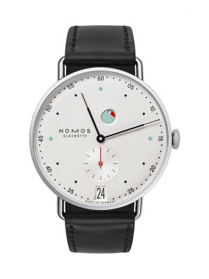 Nomos Glashütte Herrenuhr Metro Datum Gangreserve 1101