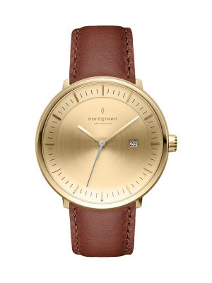Nordgreen Herrenuhr Philosopher PH36GOLEBRBM