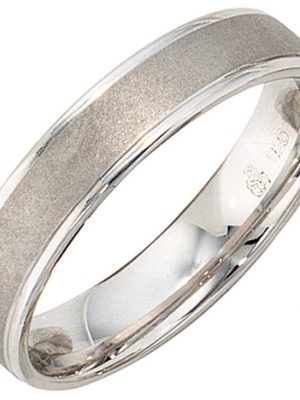 SIGO Partner Ring 925 Sterling Silber rhodiniert mattiert Silberring