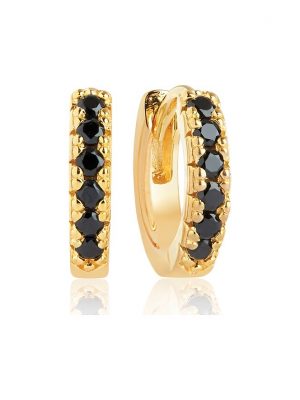 Sif Jakobs Jewellery Creolen SJ-E1066-BK-YG 925er Silber