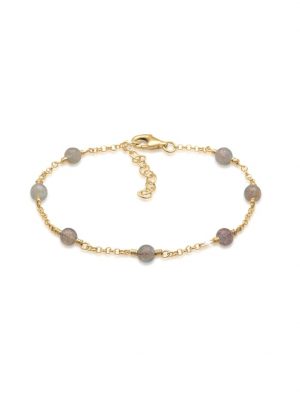 Armband Labradorit Edelstein Kugeln Sommer 925Er Silber Elli Gold