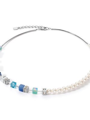 Coeur de Lion Halskette - Geo Cube - 508610.0737.0 Edelstahl blau
