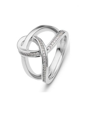 JETTE Damenring 87745384 925er Silber rhodiniert