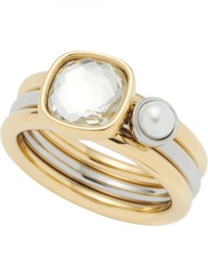Jewels by Leonardo Damen Ring "Cuscino 021619", Edelstahl, bicolor