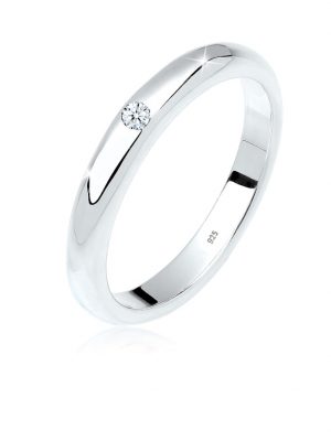 Ring 925 Sterling Silber Diamant Ct 0.03 Verlobungsring Elli DIAMONDS Weiß