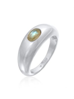 Ring Labradorit Edelstein Schlicht 925 Silber Elli Premium Silber