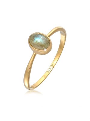 Ring Labradorit Solitär Verlobung 375Er Gelbgold Elli Premium Gold