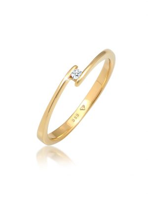 Ring Verlobungsring Diamant (0.03 Ct.) 585 Gelbgold Elli DIAMONDS Gold